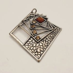 Pendant for Scarf/Necklace Jewelry, Silver, Brown, and Golden Colors